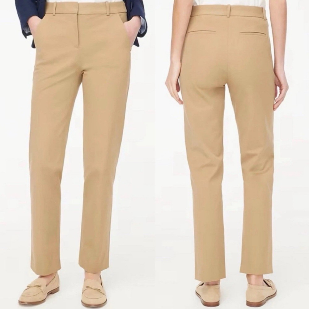 NWT J Crew Factory 18 TALL Kallie Classic Straight Leg Stretch Pants Camel Beige